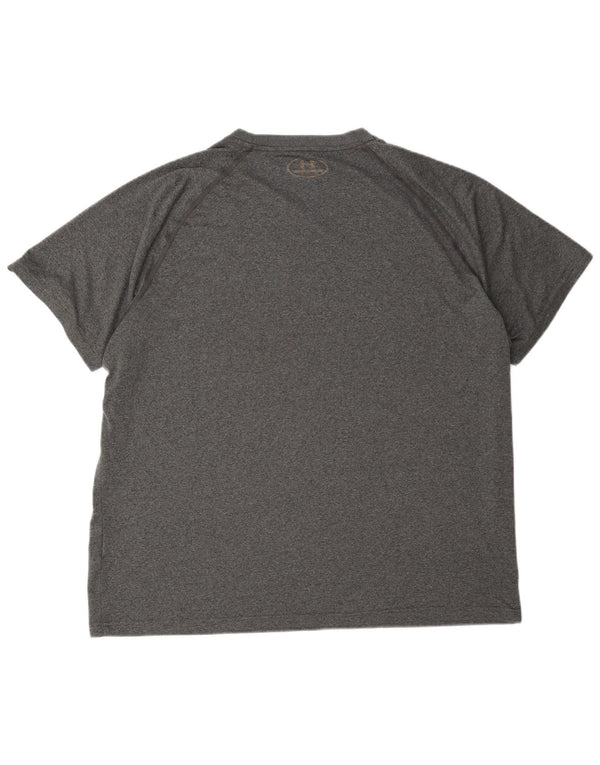 Under Armour Herre Heat Gear T-Shirt Top XL Grå Flecked