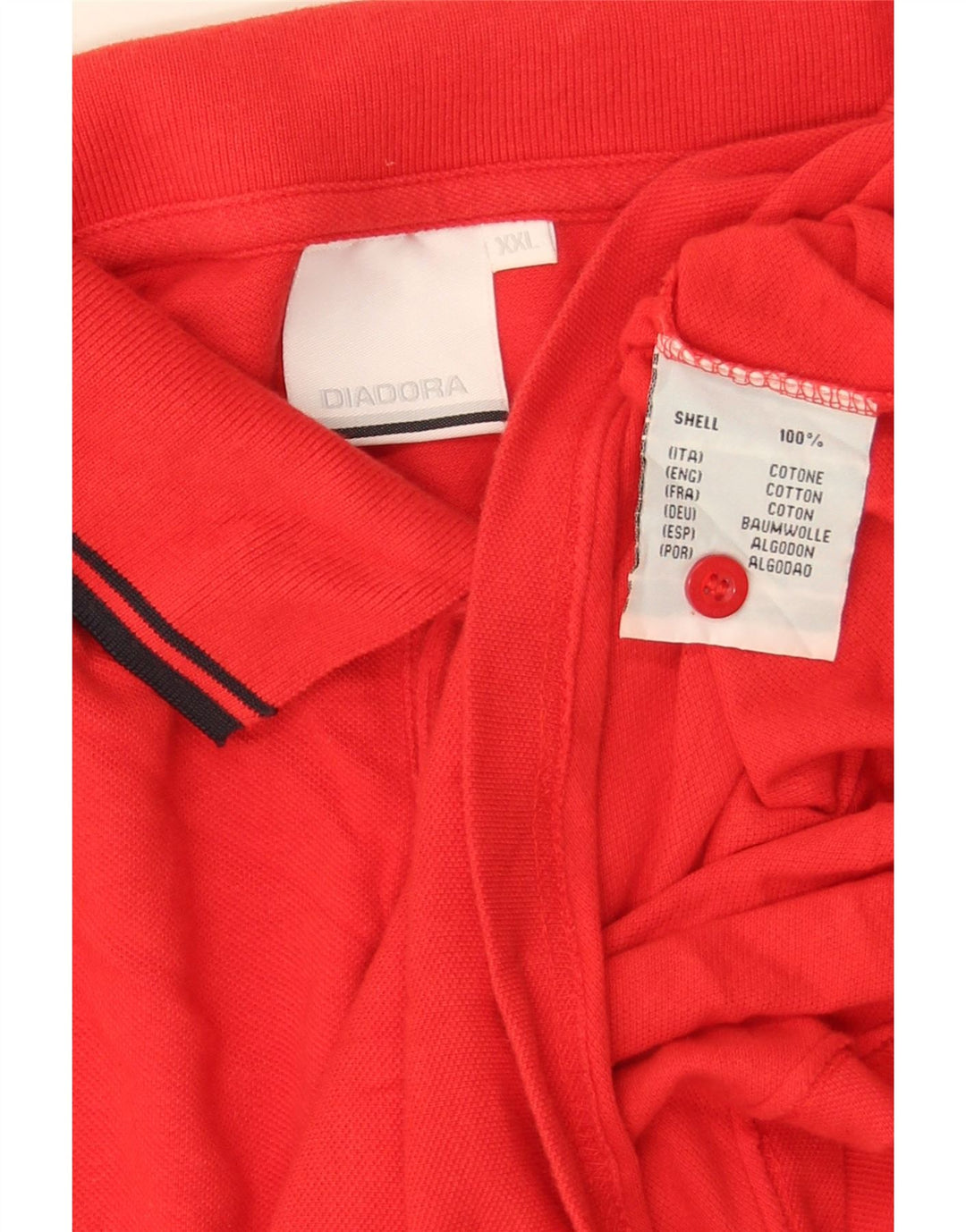 Diadora herre poloshirt 2XL rød bomuld