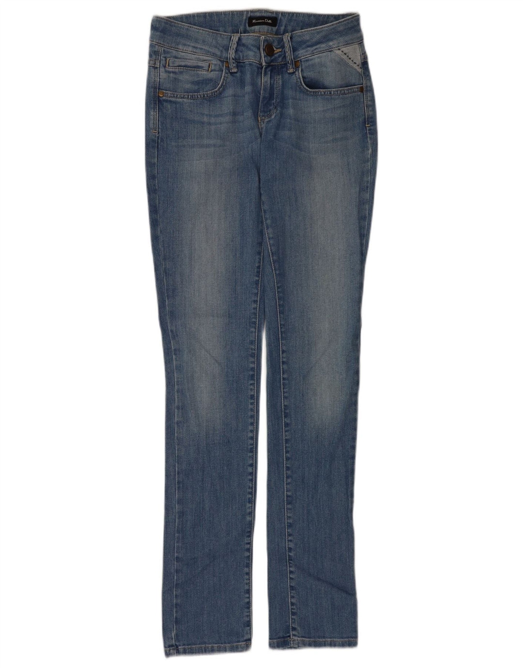 Massimo Dutti Dame Slim Jeans W26 L32 Blå Bomuld