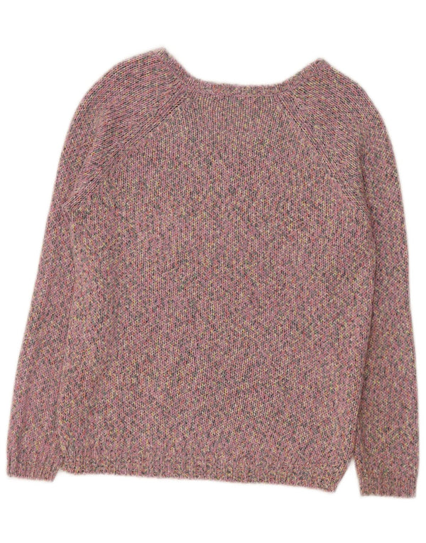 Marks & Spencer Dame V-hals sweater UK 8 Small Purple Flecked
