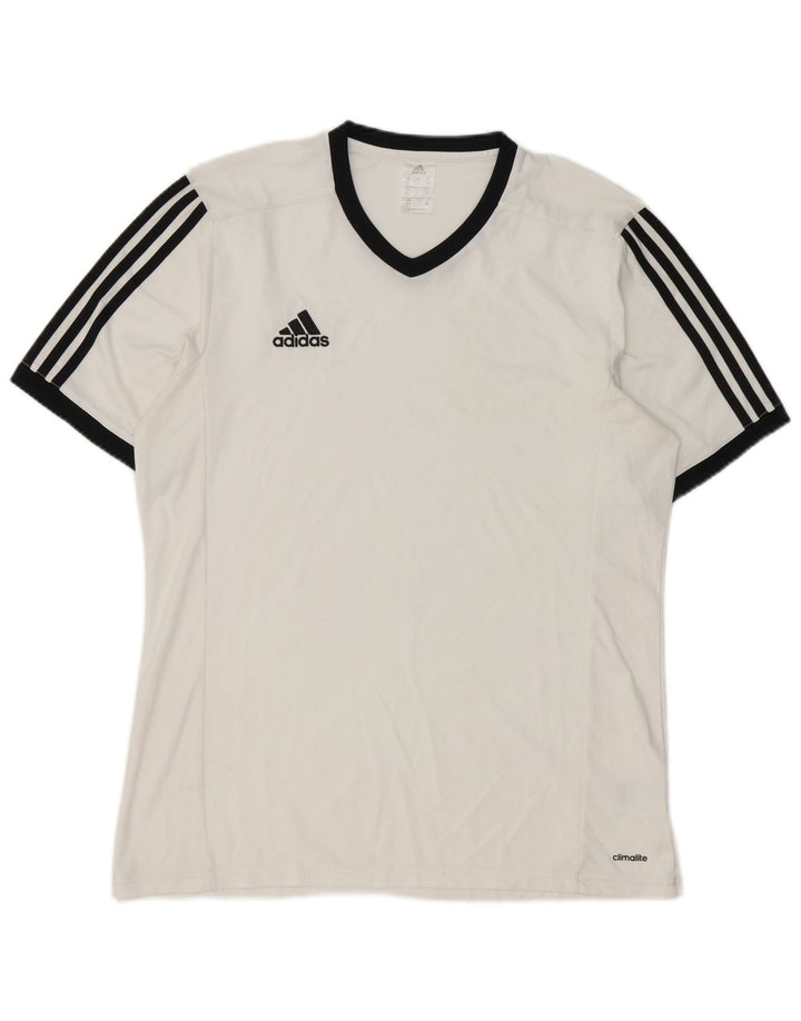 Adidas Herre Climalite T-Shirt Top Stor Hvid Polyester