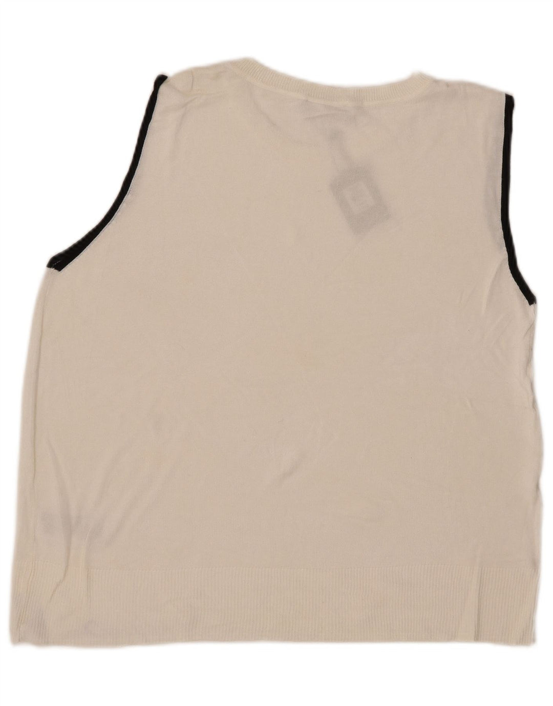 Oasis Dame Vest Tank Top UK 16 Large White Viscose