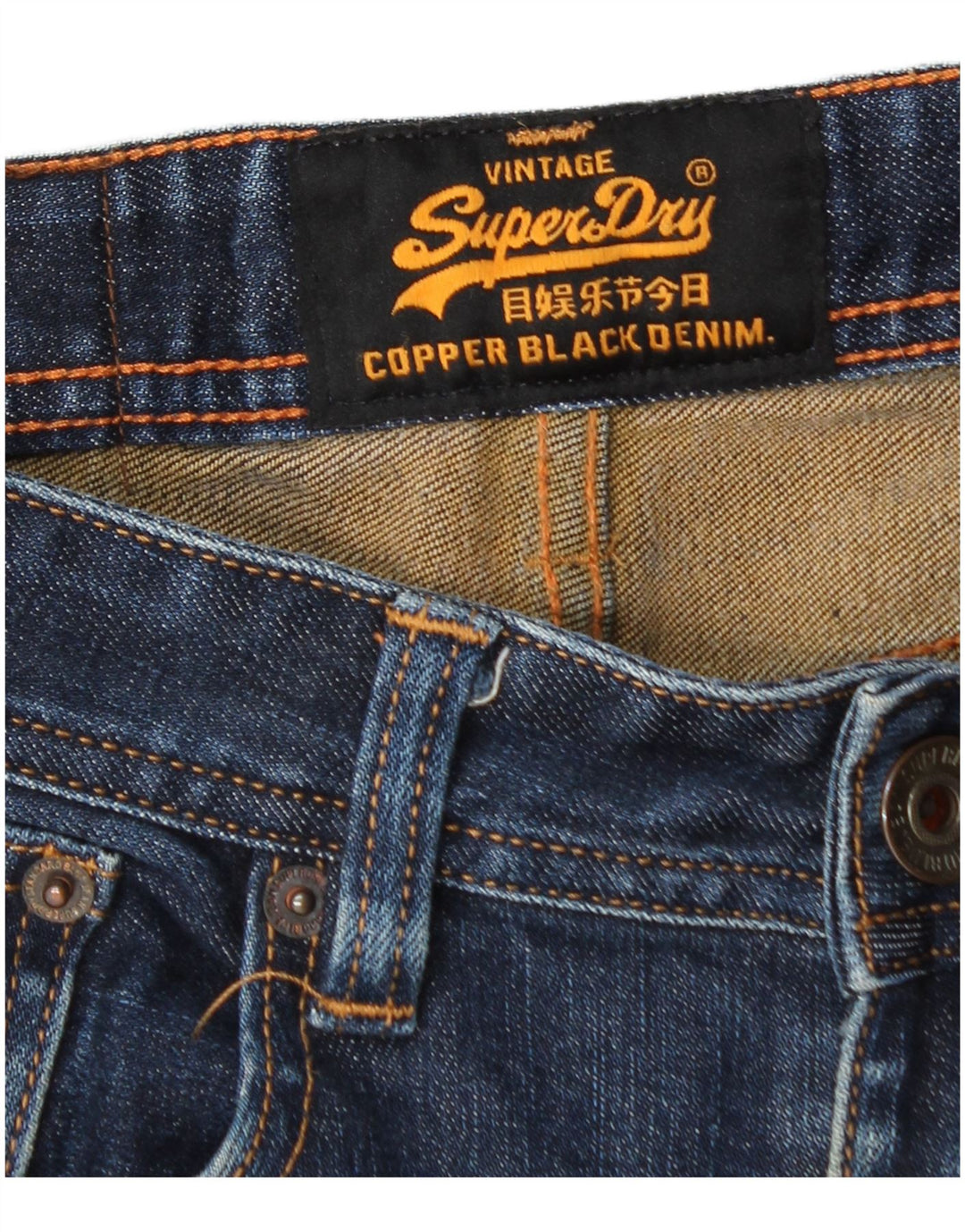 Superdry Slim Jeans til mænd W28 L32 blå bomuld