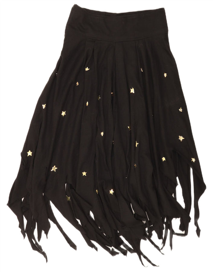 POP 84 Dame asymmetrisk nederdel IT 44 Medium W28 Sort Akryl