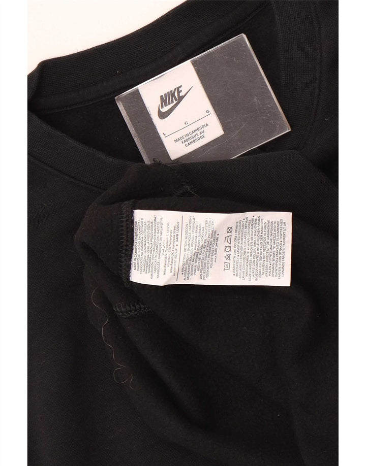 Nike Sweatshirt til mænd, stor sort bomuld