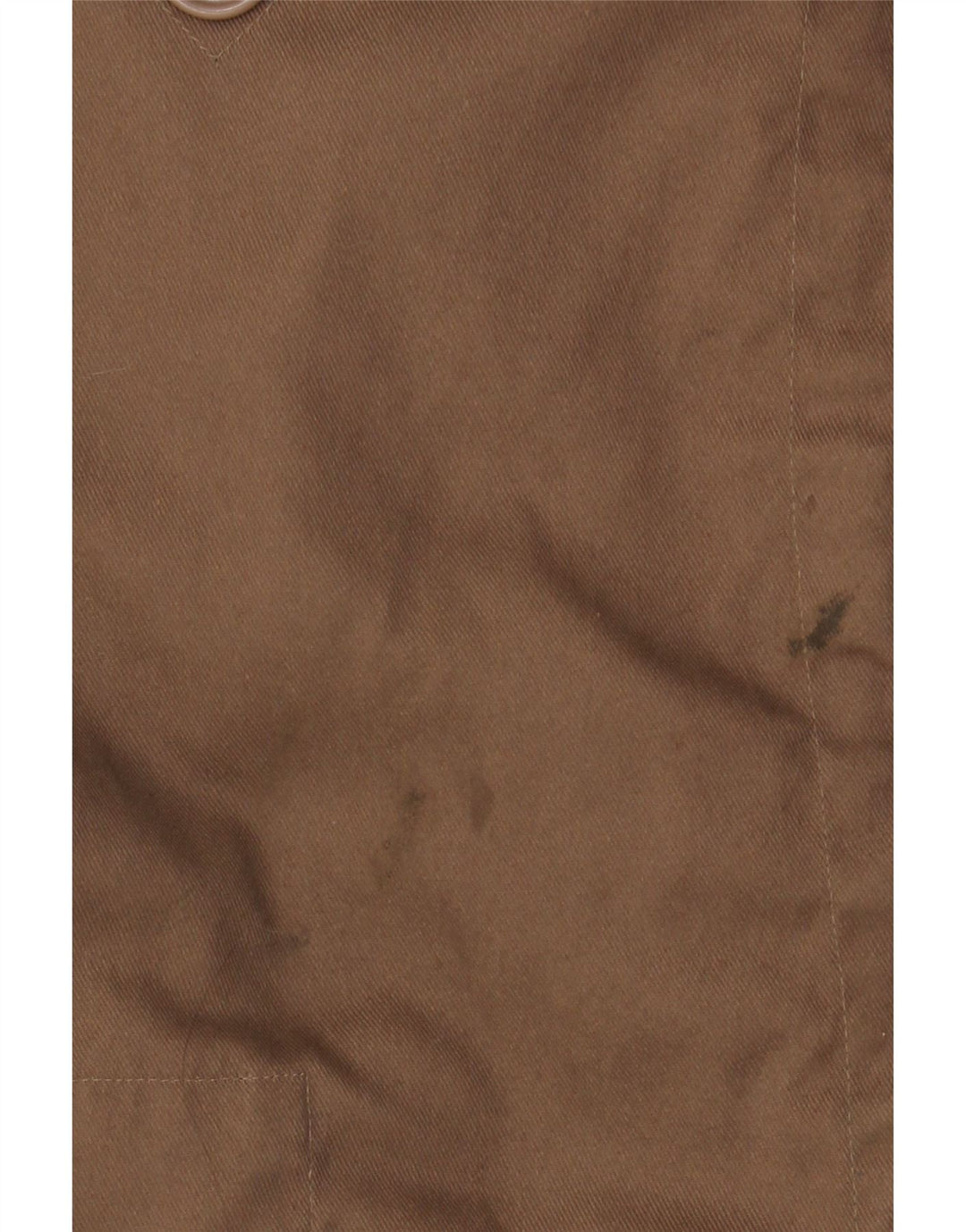 VINTAGE Parkajakke med hætte til mænd UK 42 XL Brun polyester