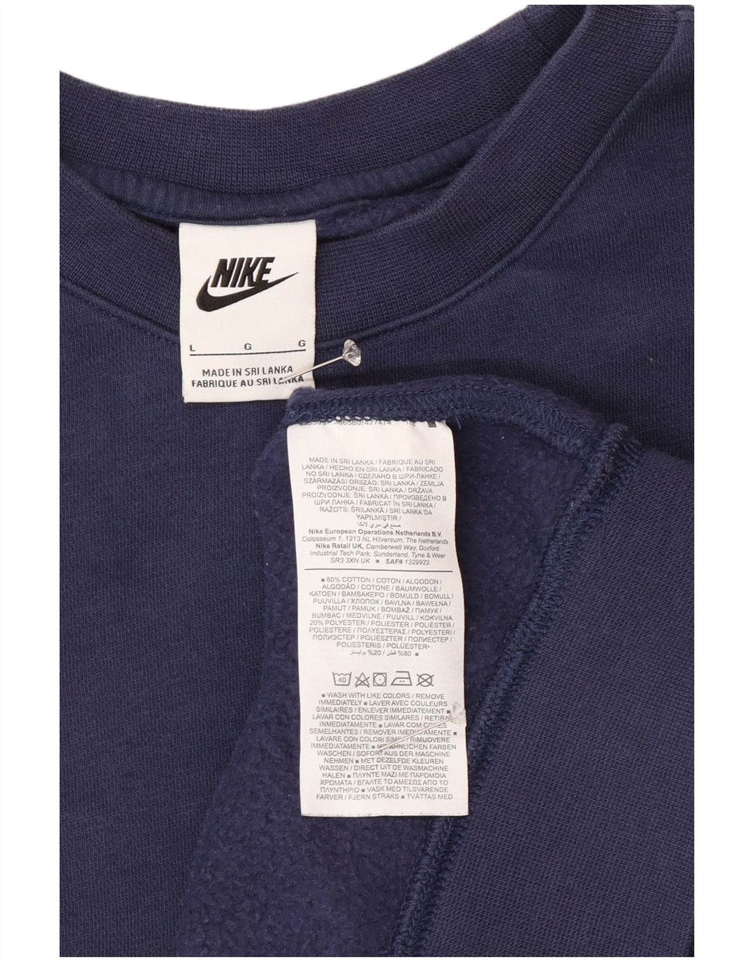 Nike Sweatshirt til mænd, stor marineblå bomuld