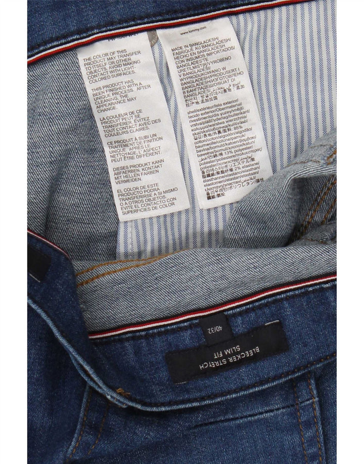 Tommy Hilfiger Herre Bleecker Slim Jeans W40 L32 Blå Bomuld