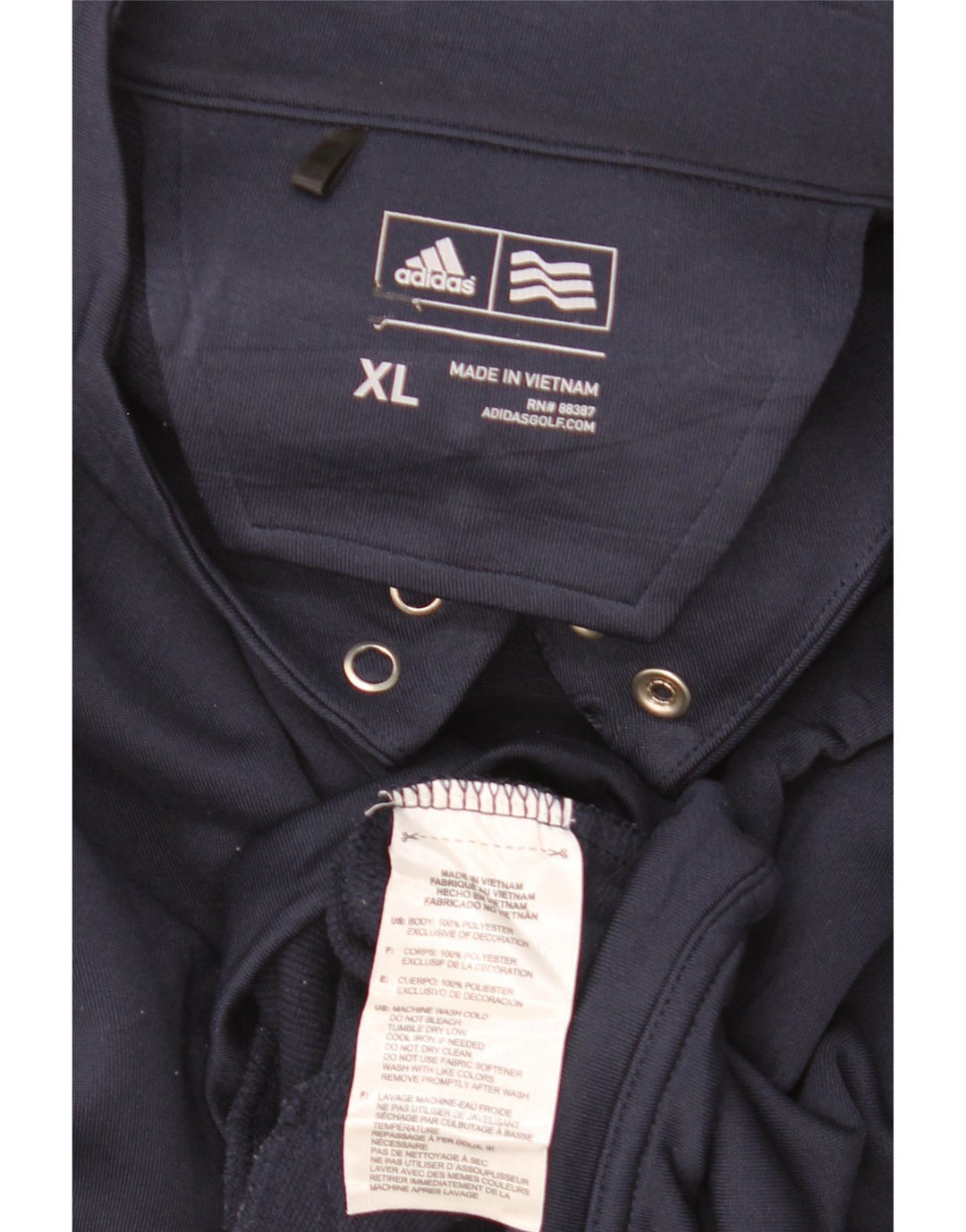 ADIDAS Træningsdragt til mænd, topjakke XL marineblå polyester