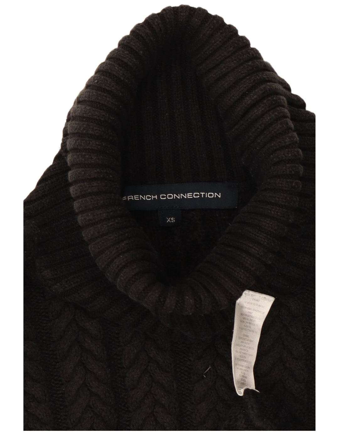 FRANSK FORBINDELSE Dame Oversized rullehals sweater UK 6 XS Sort