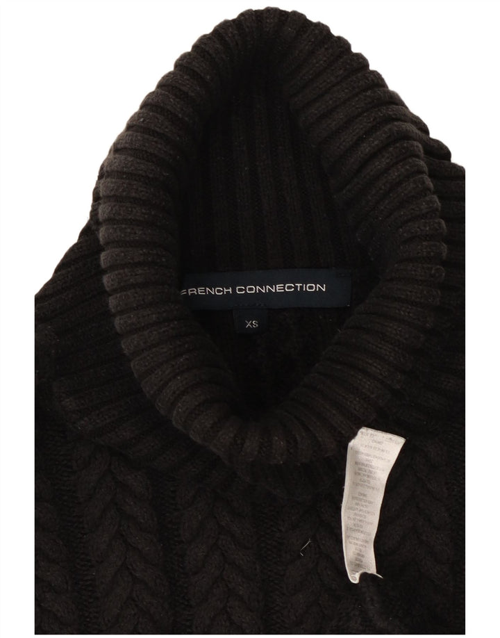 FRANSK FORBINDELSE Dame Oversized rullehals sweater UK 6 XS Sort