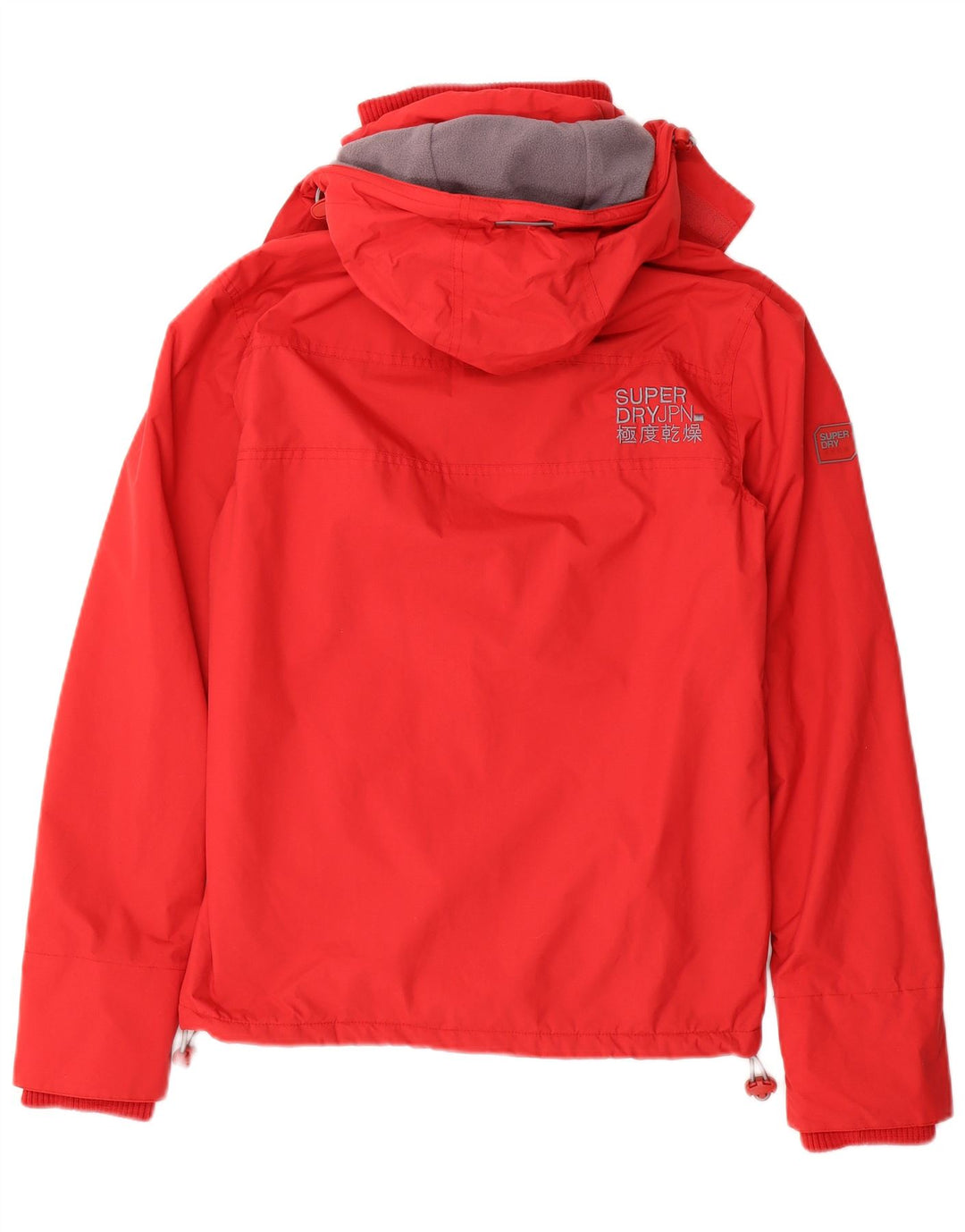 Superdry Windcheater vindjakke med hætte til mænd UK 34 XS Rød polyester