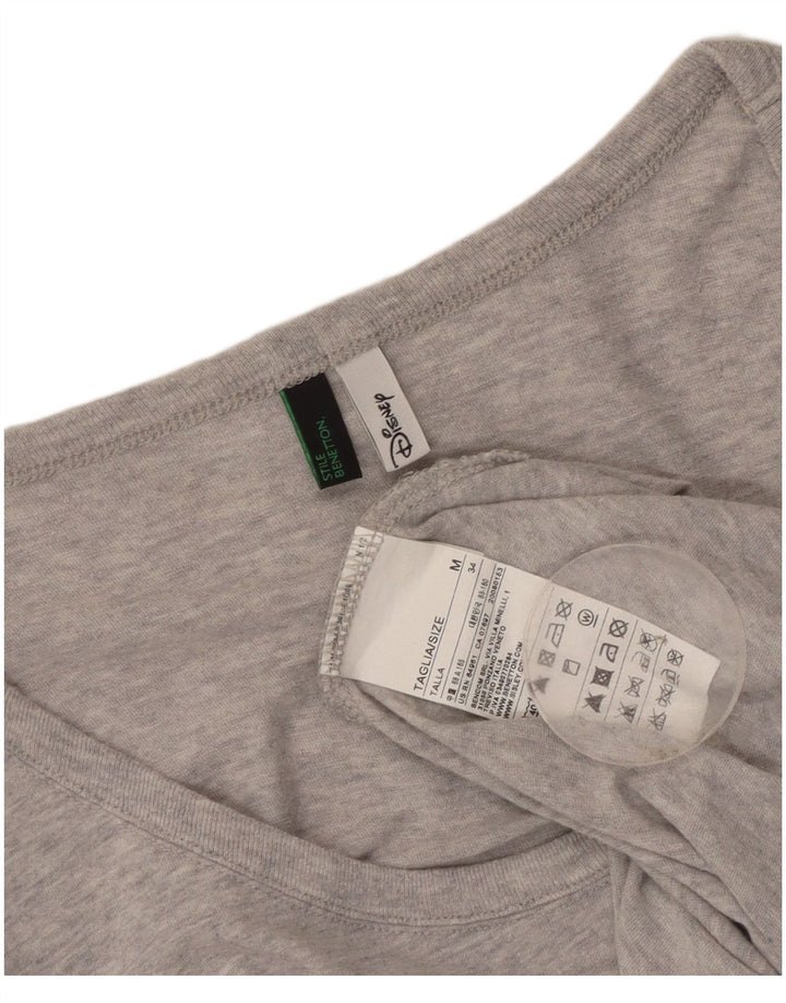 Benetton Dame Minnie Graphic Top Langærmet Medium Grey Bomuld