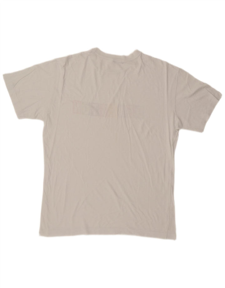 Benetton Herre grafisk T-shirt Top Medium White