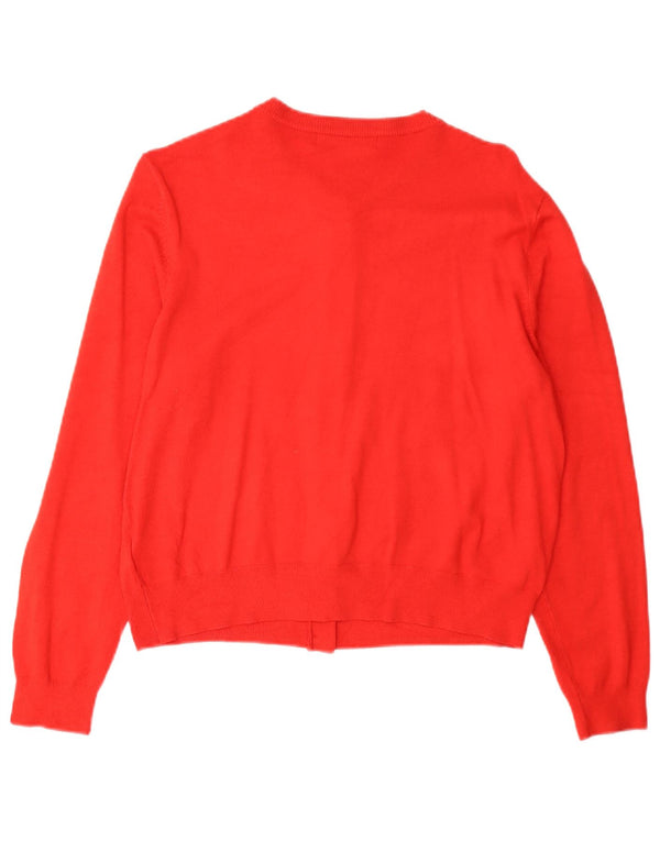 Marks & Spencer Dame Cardigan Sweater UK 16 Large Red Viscose