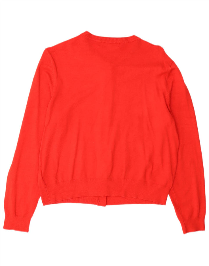 Marks & Spencer Dame Cardigan Sweater UK 16 Large Red Viscose
