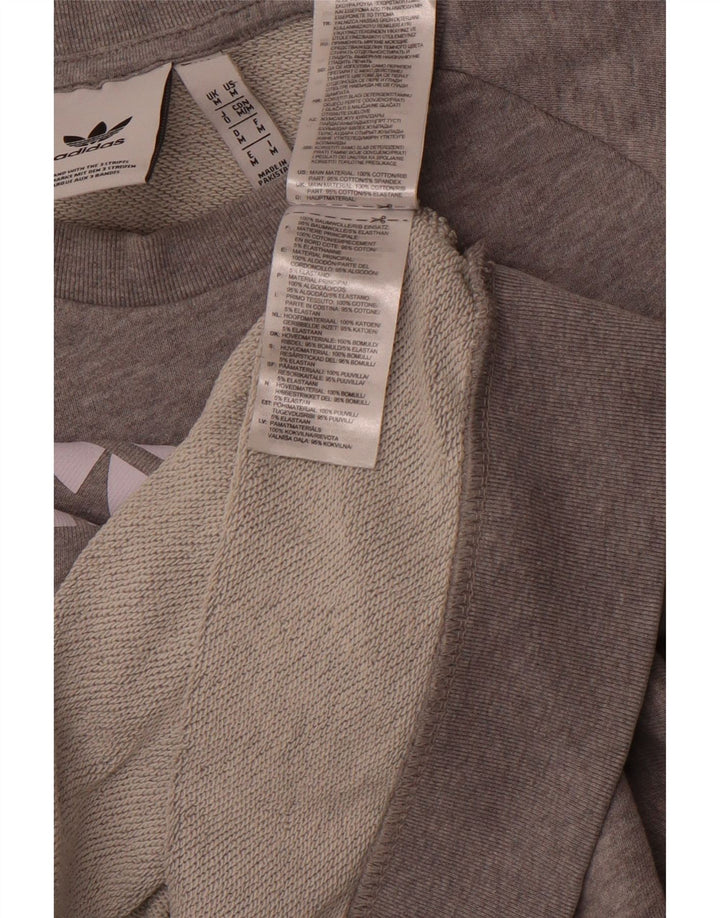 ADIDAS grafisk sweatshirt til mænd mellemgrå bomuldssport