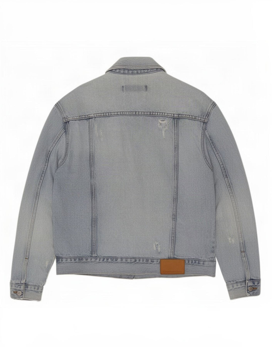 Calvin Klein Jeans Herre Distressed Denim Jacket UK 38 Medium Blue Cotton