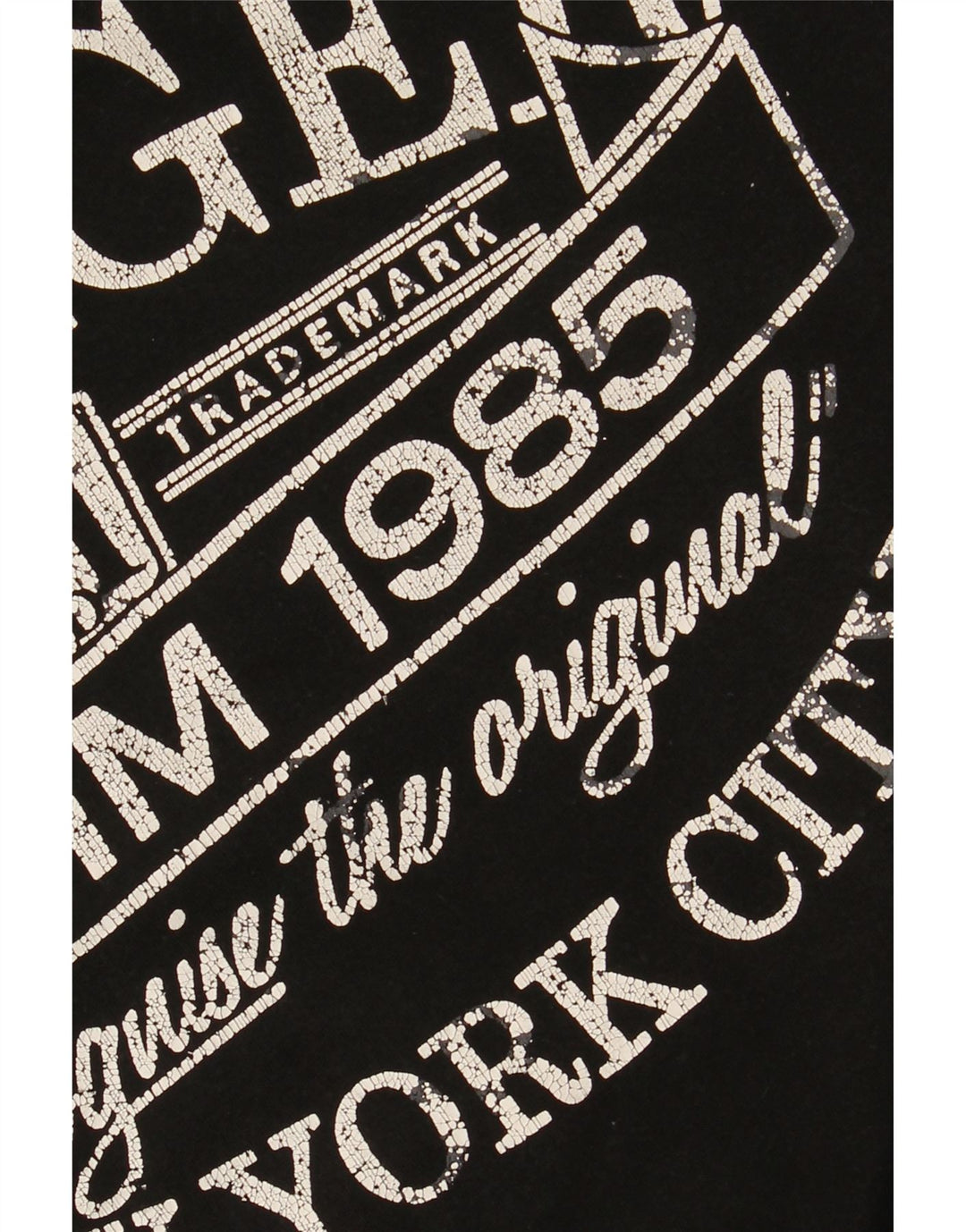 TOMMY HILFIGER Herre grafisk T-shirt Top Lille sort bomuld