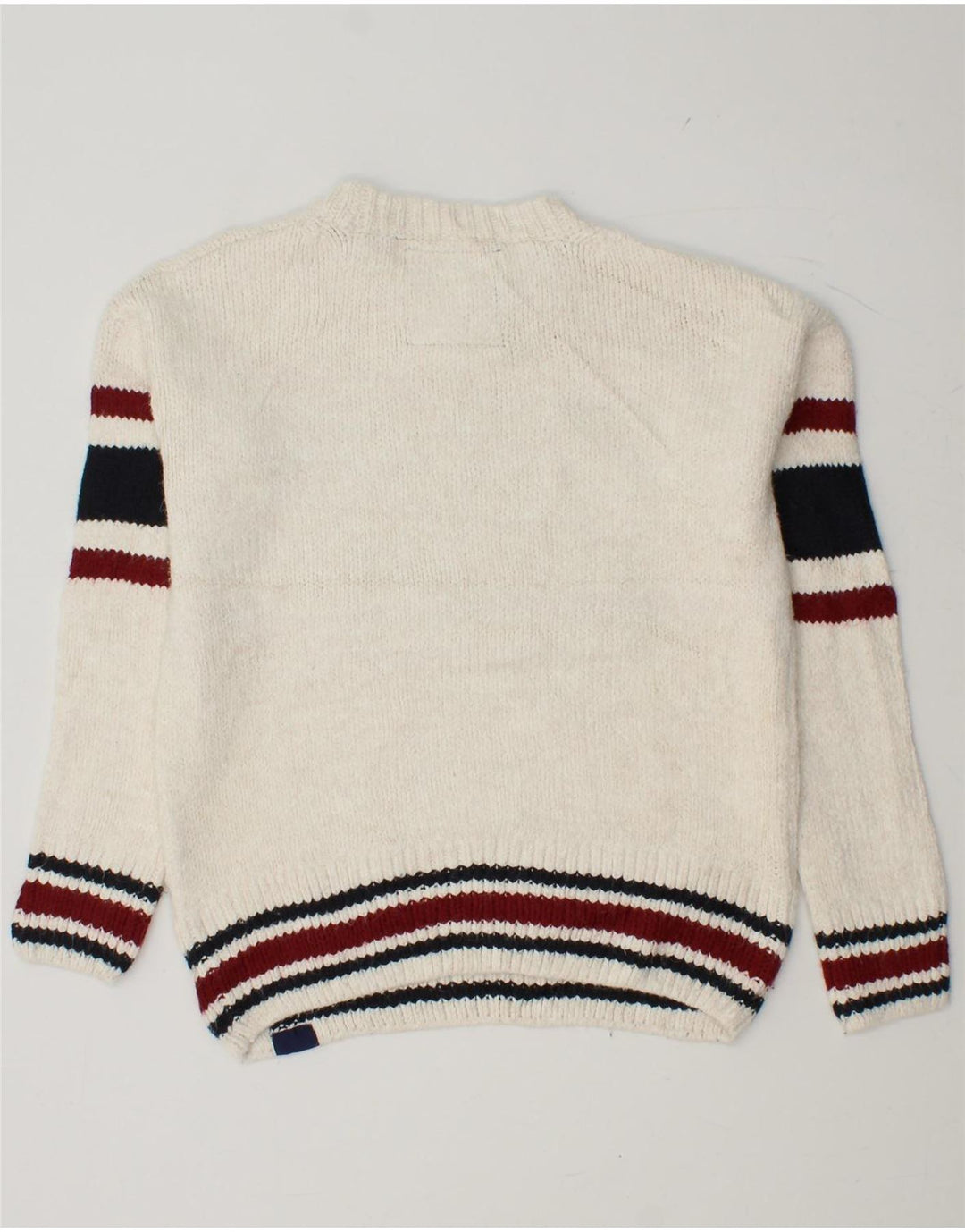 SUPERDRY Dame sweater med rund hals DK 6 XS Hvid Colourblock