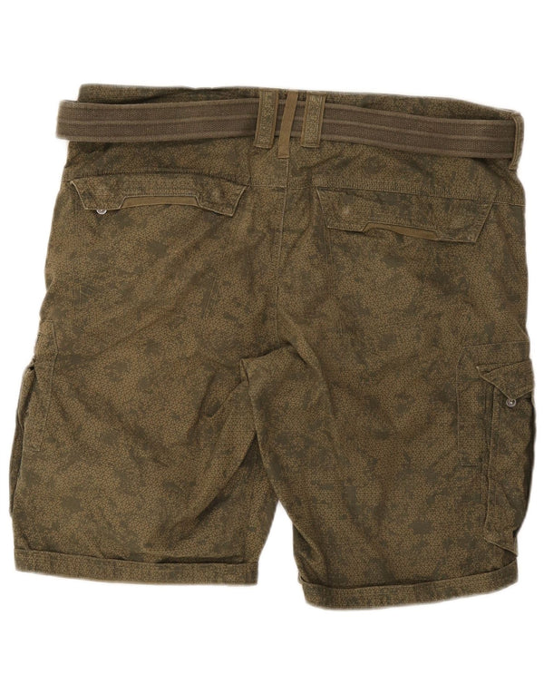 Decathlon Dame Cargo Shorts IT 52 XL W36 Khaki Geometrisk Bomuld