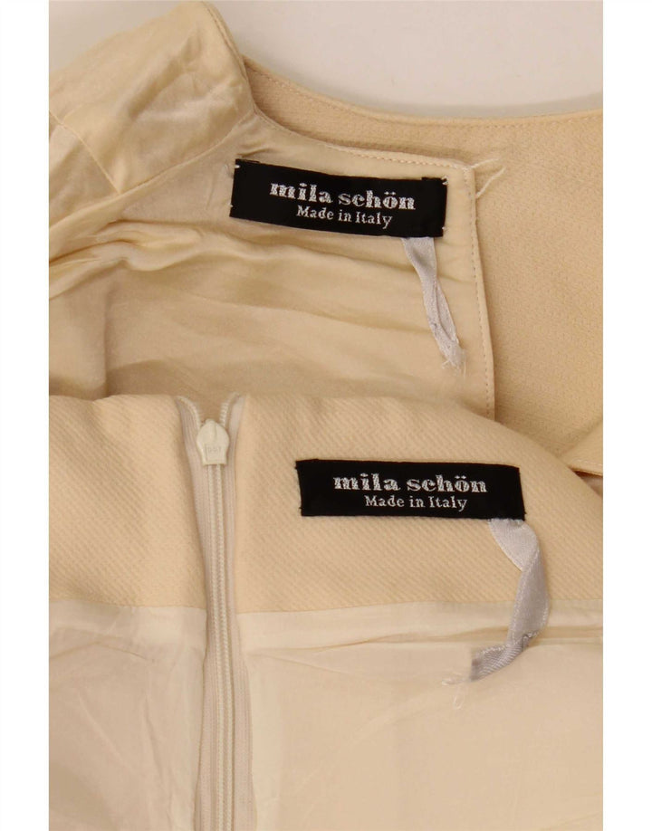 Mila Schon Dame 2-delt nederdelsæt IT 42 Medium W26 Beige Uld