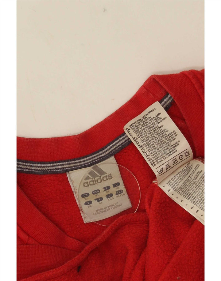 Adidas grafisk sweatshirt til mænd XL rød bomuld