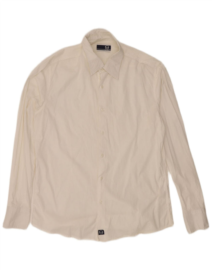 Sergio Tacchini Herreskjorte XL Hvid Bomuld
