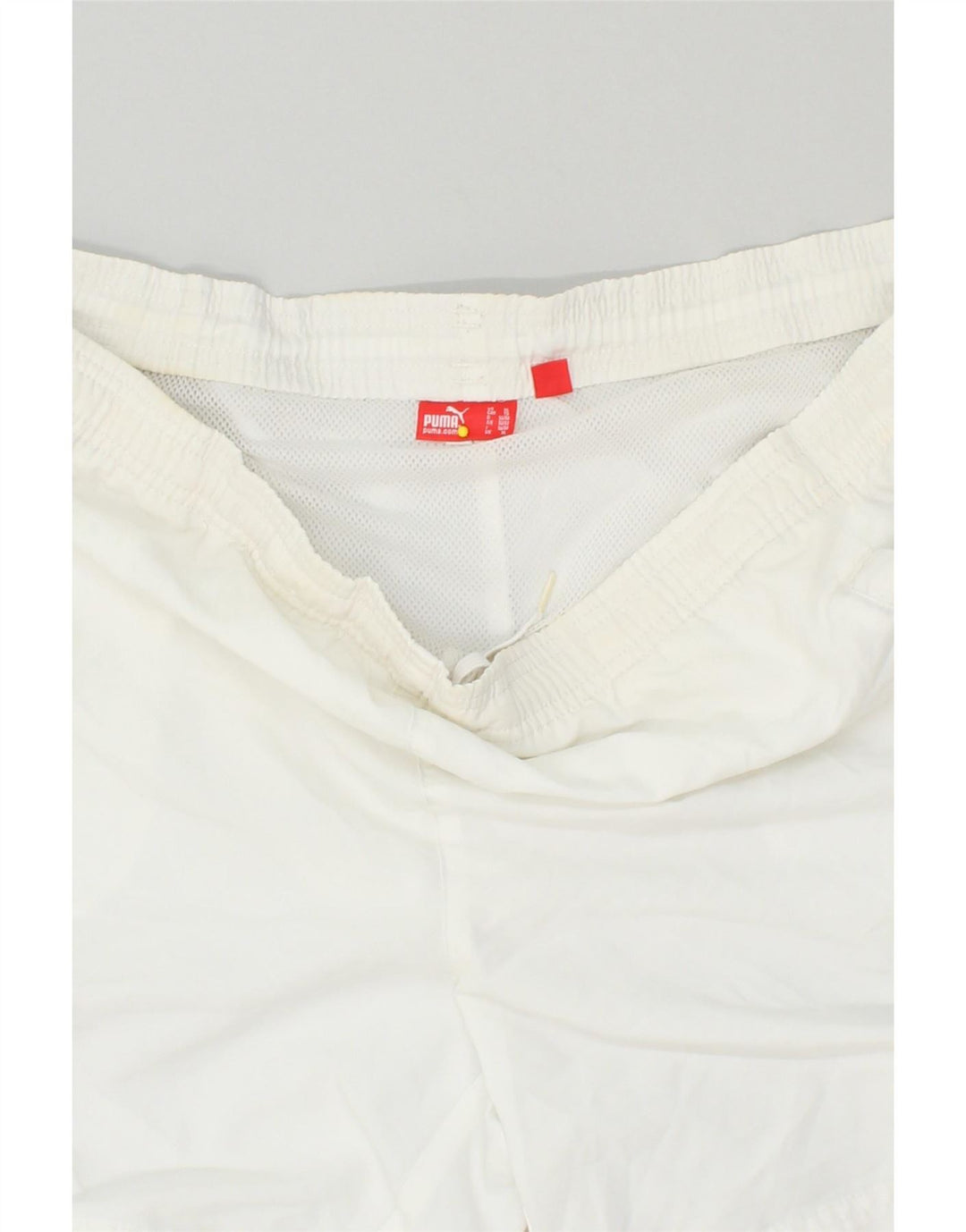 PUMA Mens Graphic Sport Shorts XL White Polyester | Vintage Puma | Thrift | Second-Hand Puma | Used Clothing | Messina Hembry 