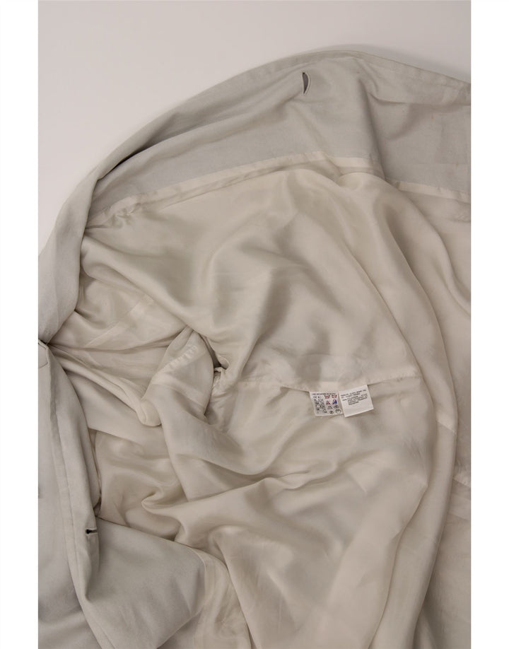 SPORTMAX Womens Oversized Double Breasted Coat UK 14 Large Grey Polyester Vintage Sportmax and Second-Hand Sportmax from Messina Hembry 