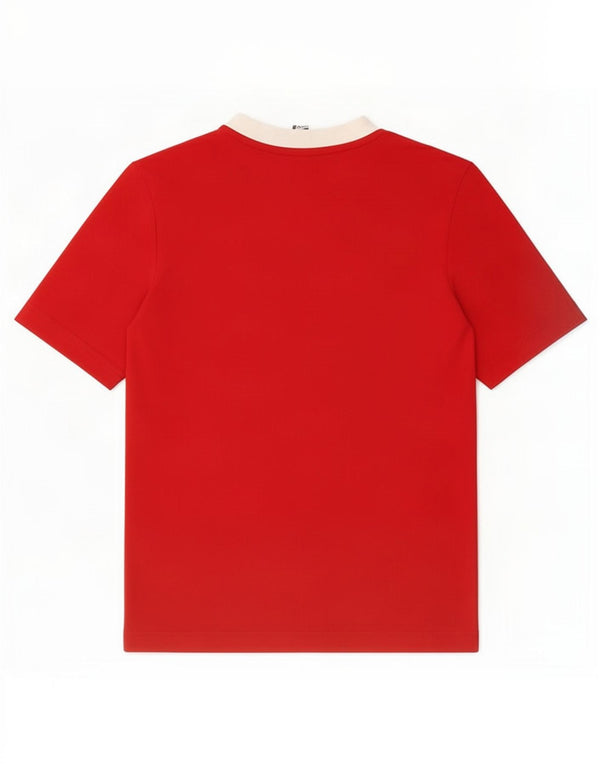 Adidas Boys Aeroready T-Shirt Top 11-12 År Rød Colourblock Polyester
