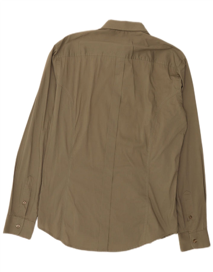Carrera Herre Slim Fit Skjorte Stor Khaki Bomuld
