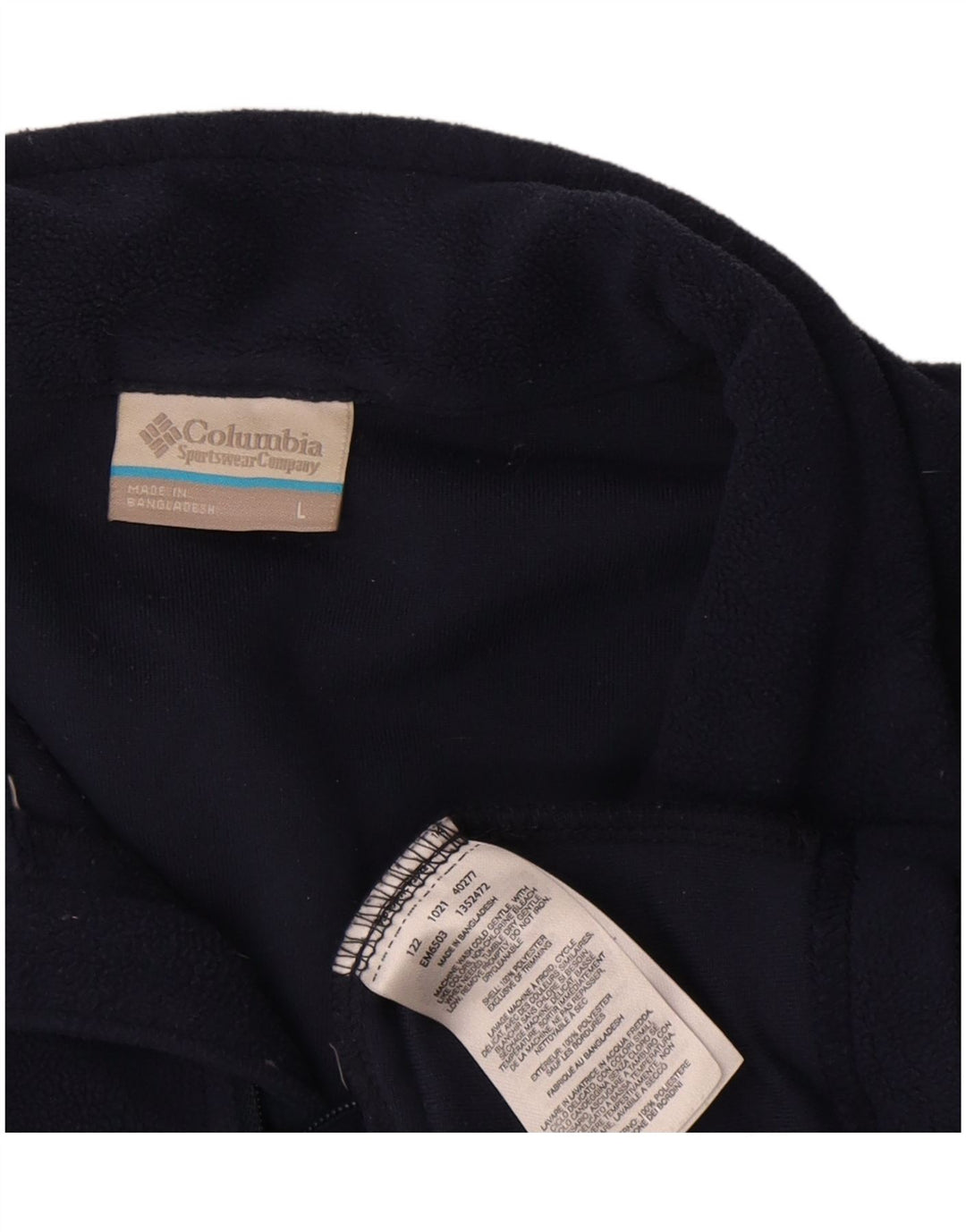 Columbia Herre lynlås hals fleece jumper stor marineblå polyester