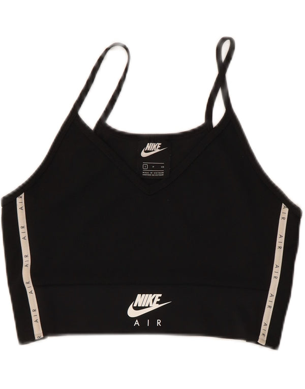 Nike Graphic Sport BH Top UK 10 Small Black Polyester