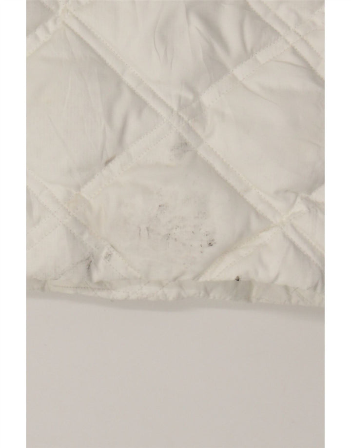 FILA Womens Padded Coat UK 14 Medium White Polyester Vintage Fila and Second-Hand Fila from Messina Hembry 