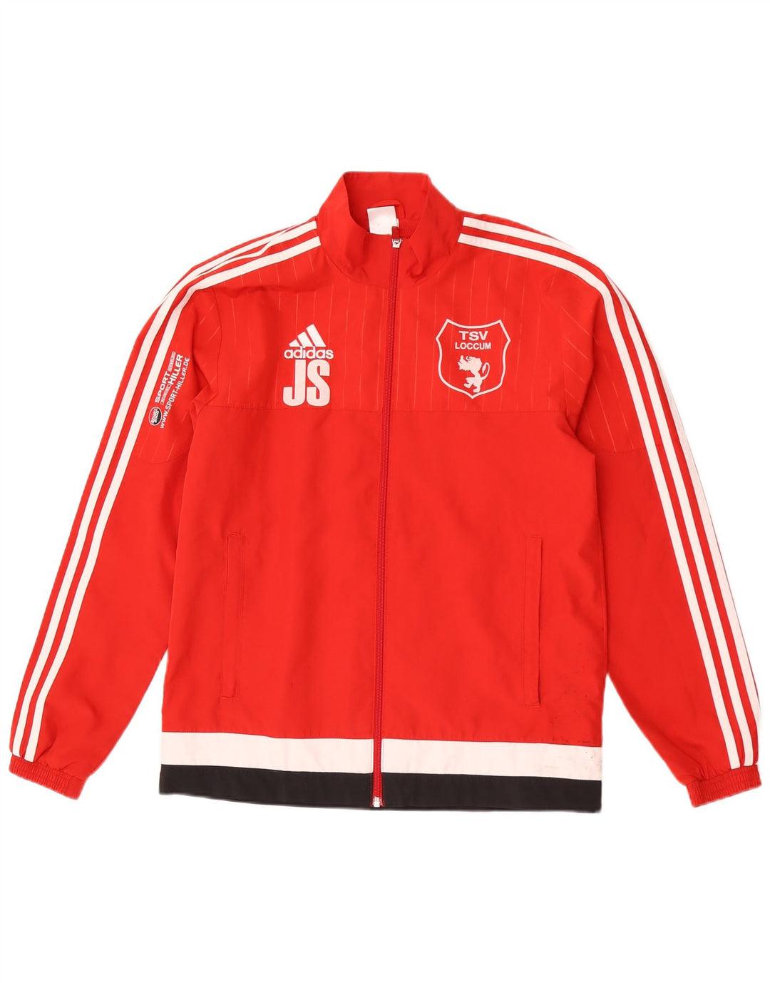 Adidas Herre TSV Loccum Træningsdragt Topjakke Lille Rød Colourblock Polyester