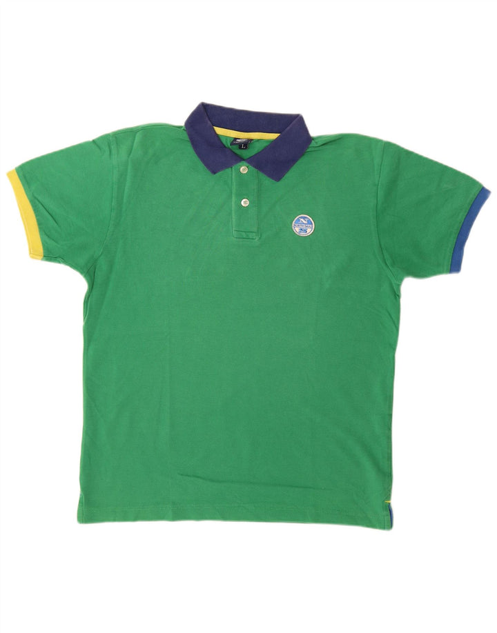 North Sails Herre Rugby Polo Shirt Stor Grøn Bomuld