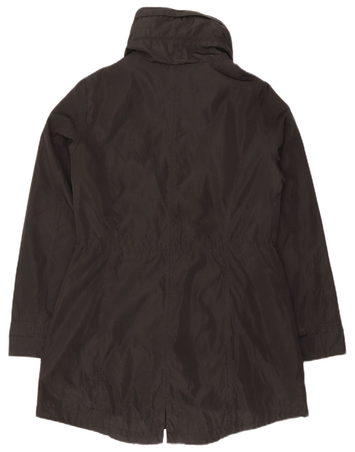 Michael Kors Dame Hooded Parka Jacket UK 10 Small Black Polyester