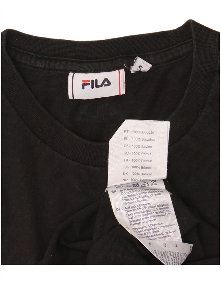 Fila Herre grafisk T-shirt top lille sort bomuld