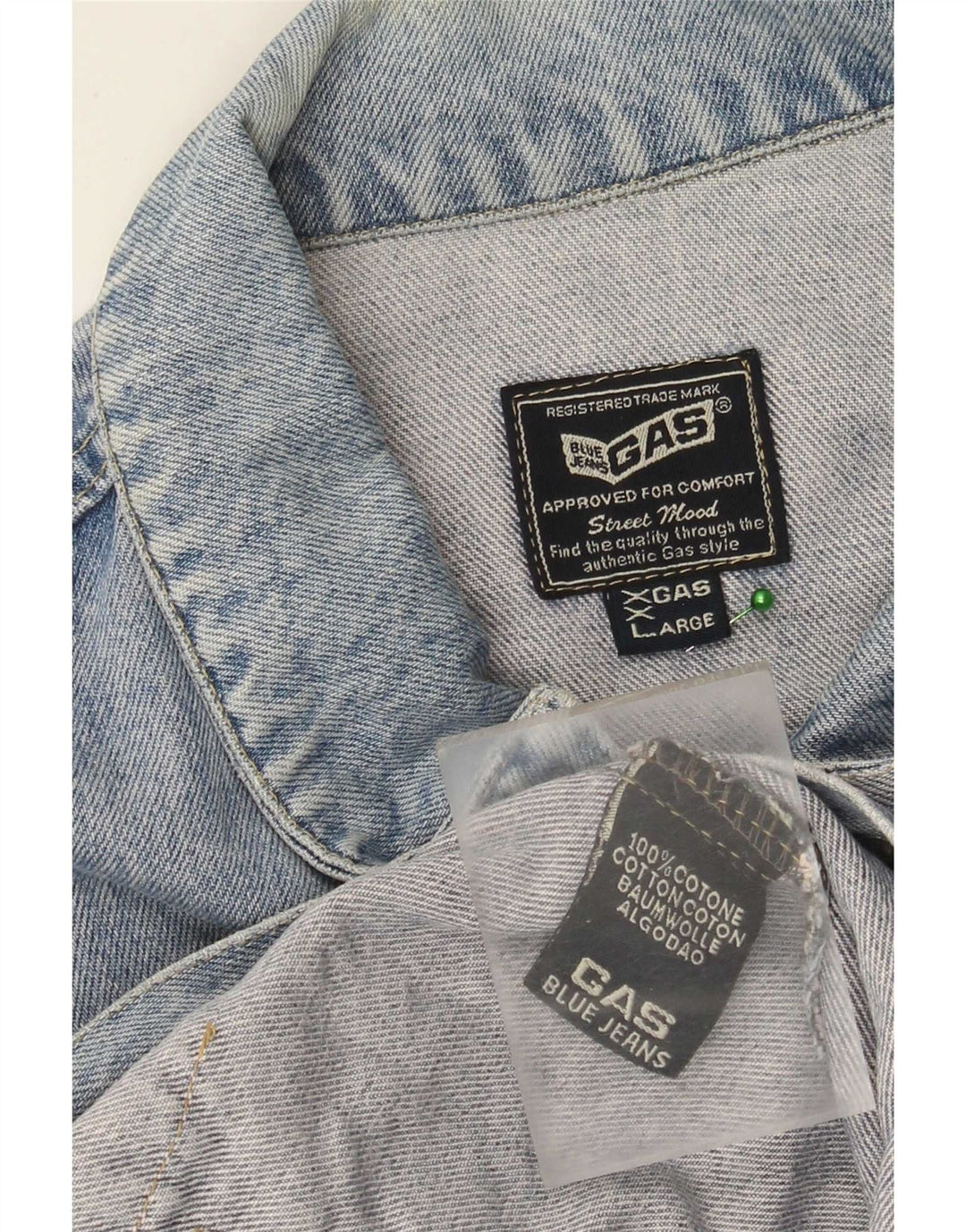 Gas Herre denimjakke 2XL blå bomuld
