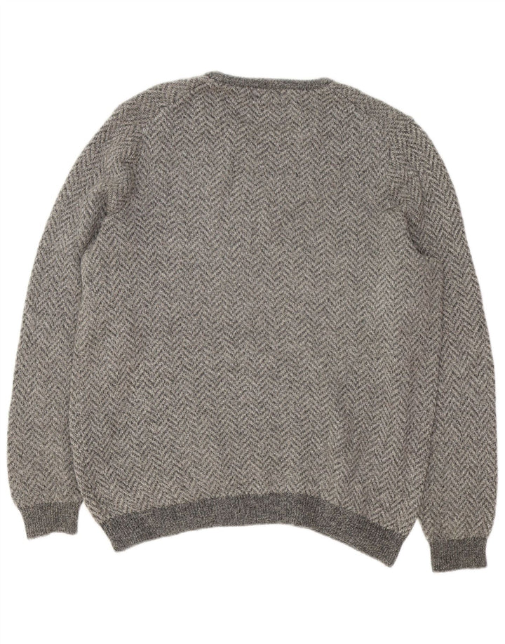 Marks & Spencer Herre sweater med rund hals XL Grå sildebensuld