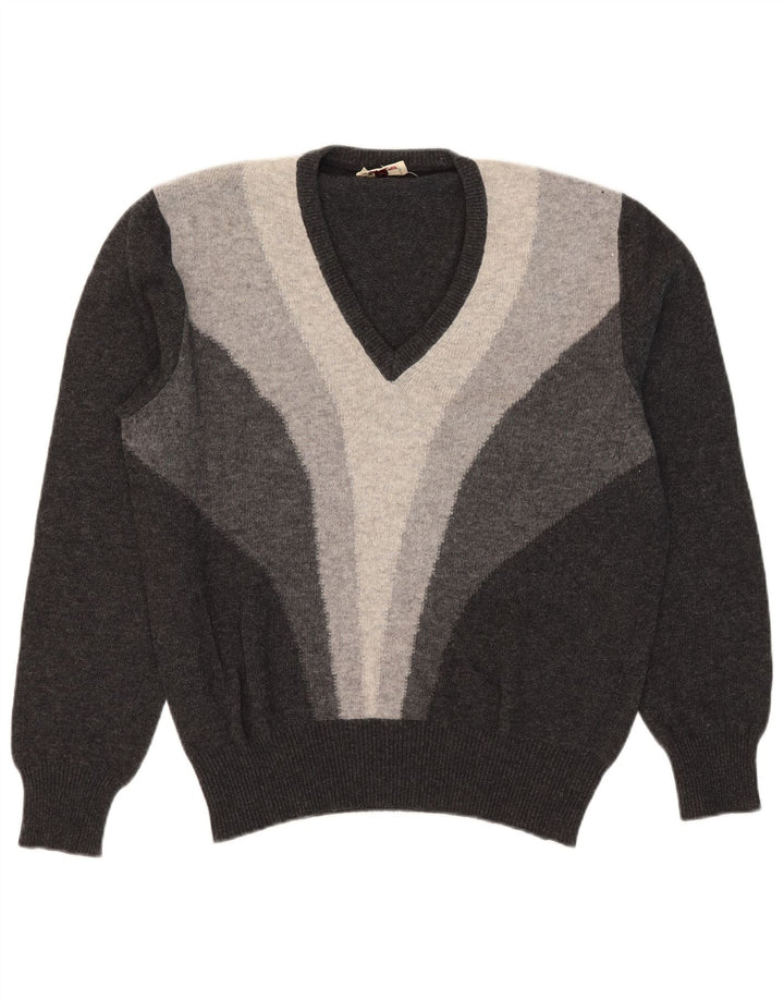 Hemmond Herre V-hals sweater mellemgrå