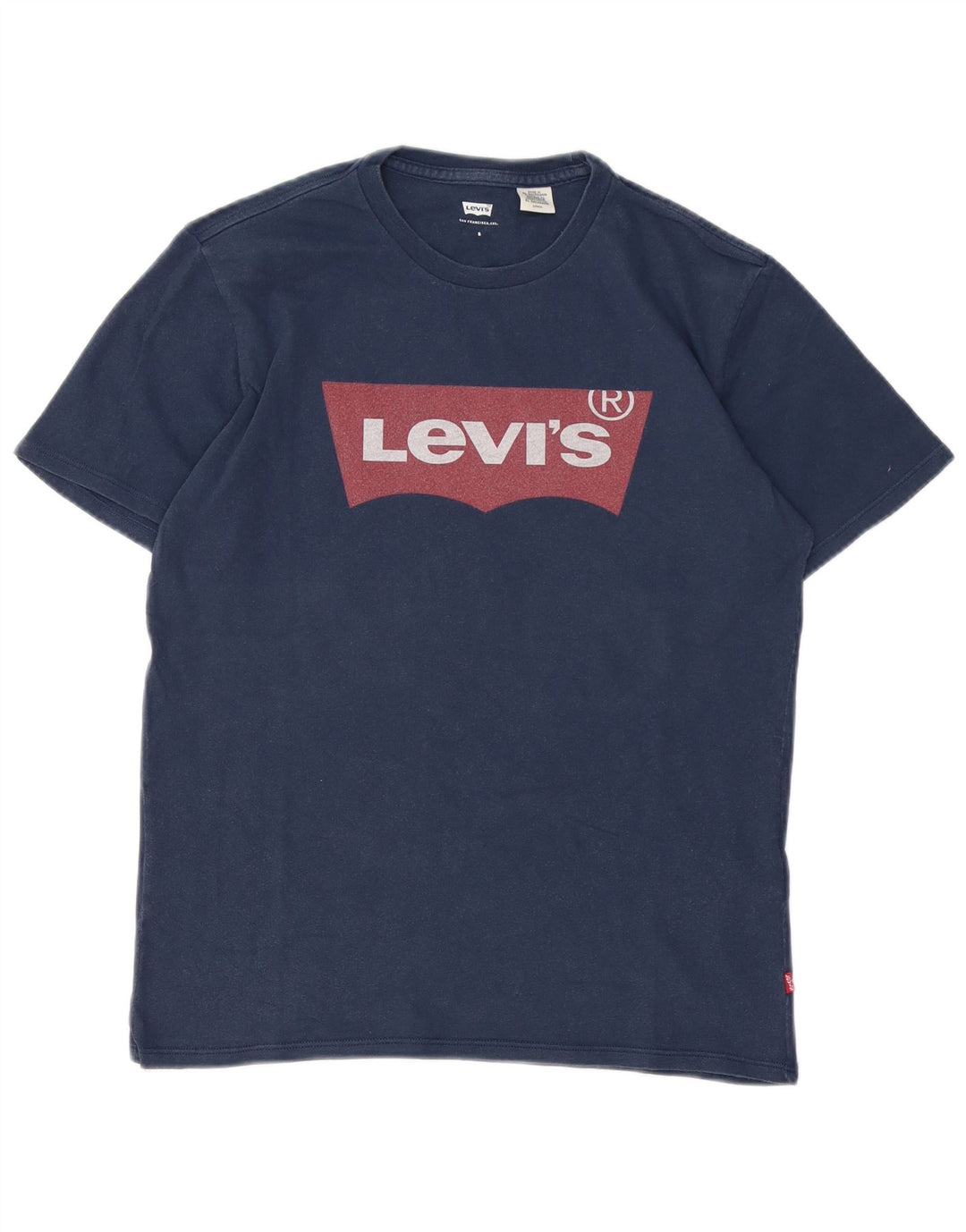 Levi's Grafisk T-shirt top til mænd, lille marineblå bomuld
