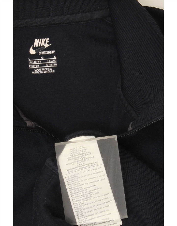 Nike Træningsdragt til mænd, topjakke UK 42/44 Large Navy Blue Colourblock