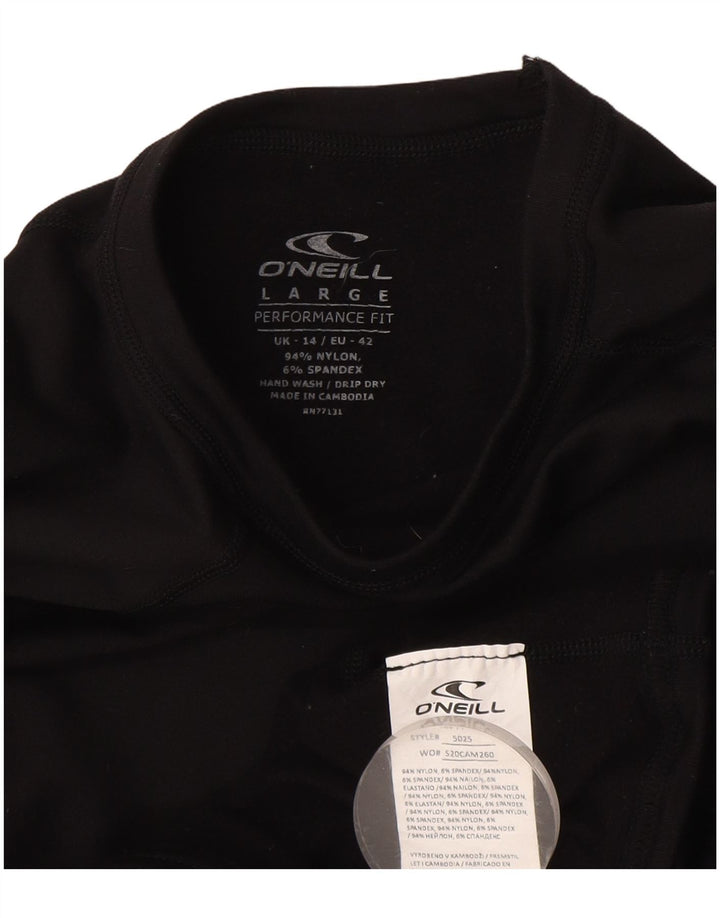 O'Neill Womens Performance Fit Top Langærmet UK 14 Stor sort nylon