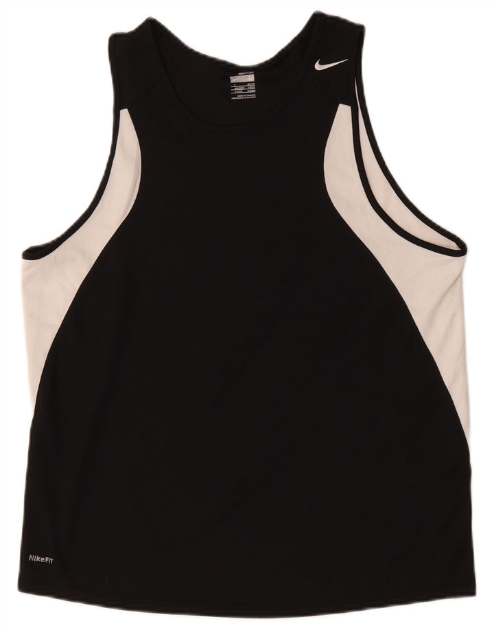 Nike Herrevest Top UK 42/44 Large Black Colourblock Polyester