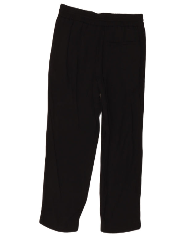 Cos Dame Loose Fit Cropped Trousers EU 36 Small W32 L25 Black Viscose