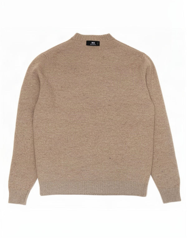 Massimo Dutti Herre sweater med rund hals XL Brun Flecked Wool