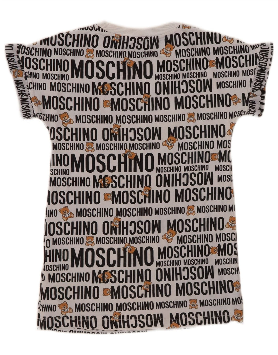 MOSCHINO Piger Grafisk T-Shirt Top 7-8 År Grå Bomuld