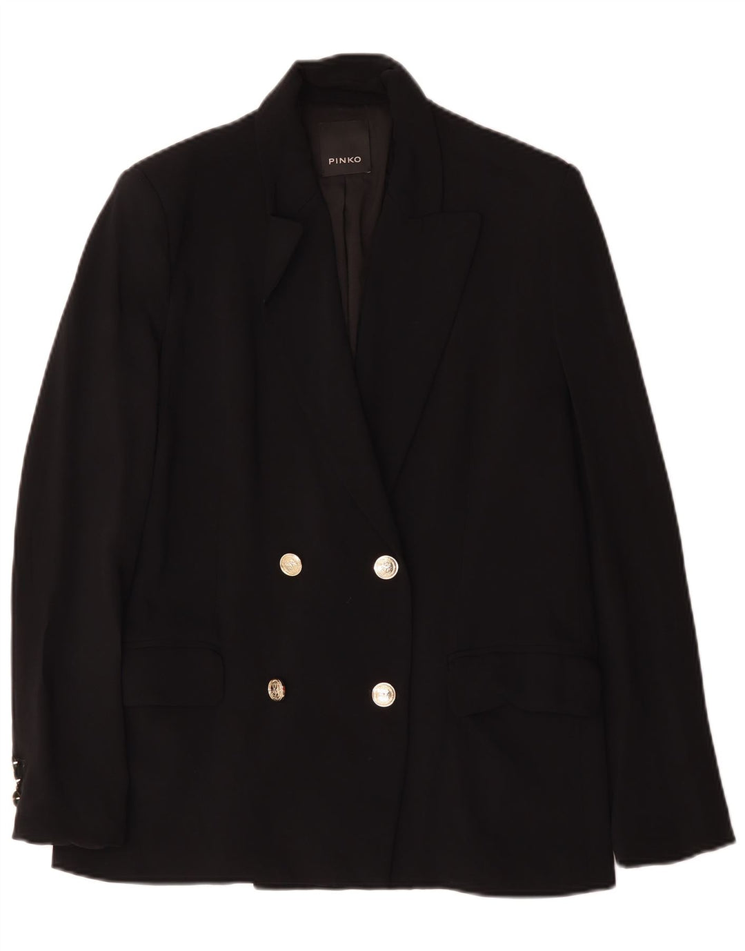 Pinko Dame Dobbeltradet Blazer Jacket IT 42 Medium Sort Polyester